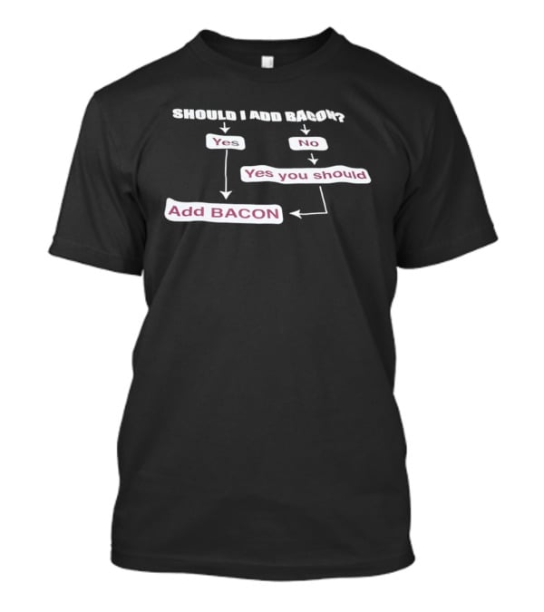 Should I Add Bacon Yes No Yes You Should Add Bacon Add Bacon T-Shirt