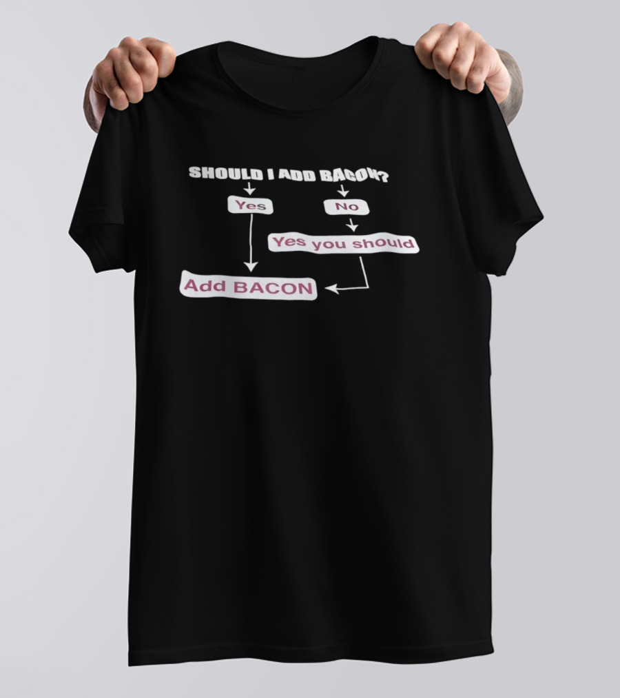 Should I Add Bacon Yes No Yes You Should Add Bacon Add Bacon T-Shirt