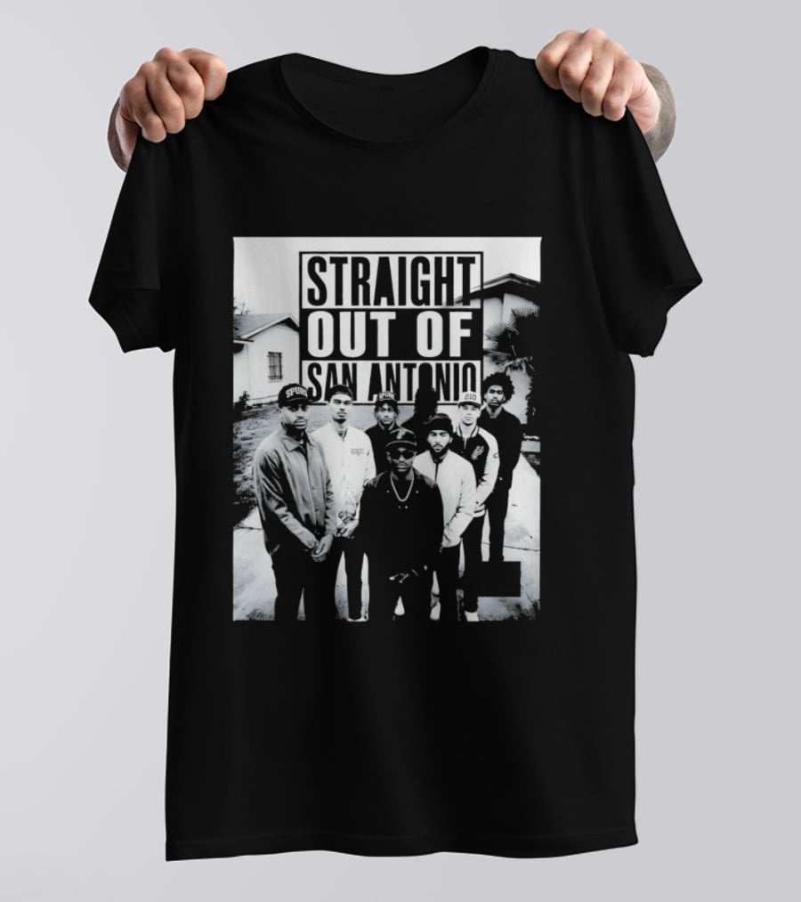 Straight Out Of San Antonio Spurs Team Players T-Shirt