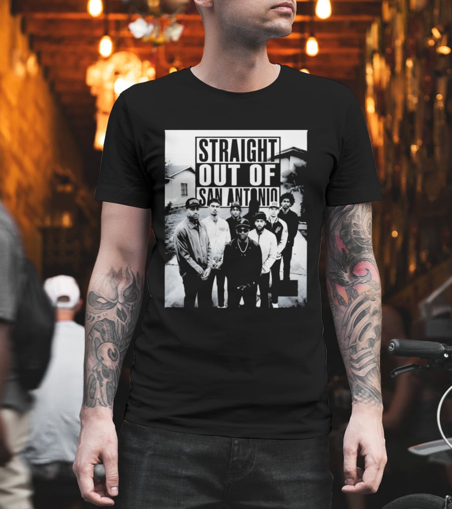 Straight Out Of San Antonio Spurs Team Players T-Shirt