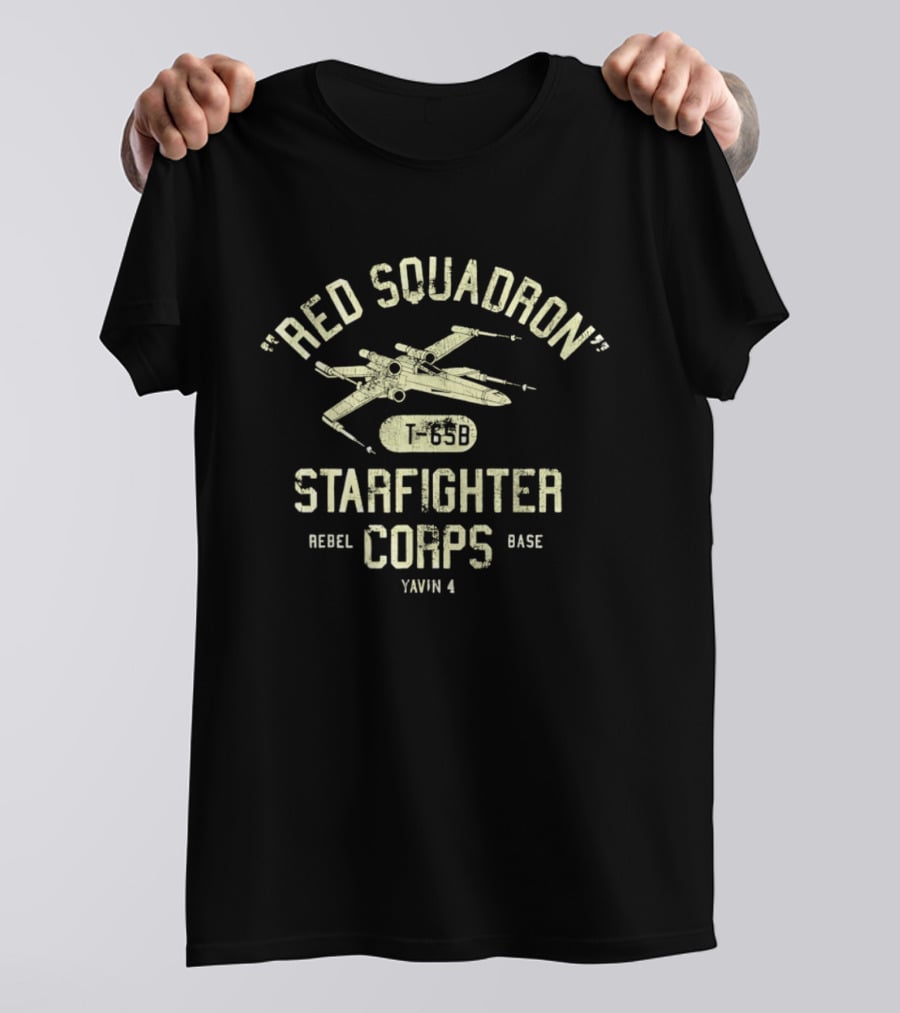 Red Squadron 65B Starfighter Corps Rebel Base Yavin 4 T-Shirt