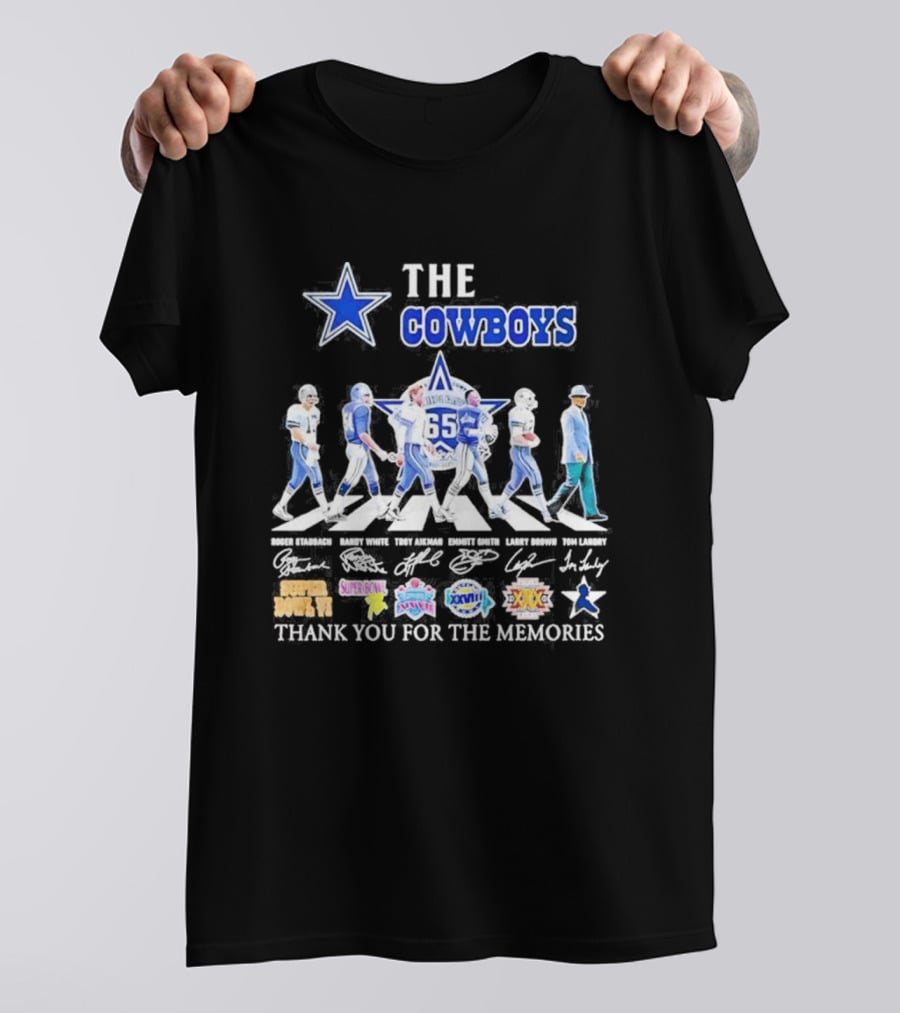 The Cowboys 65th Anniversary Thank You For The Memories Super Bowl Championships T-Shirt