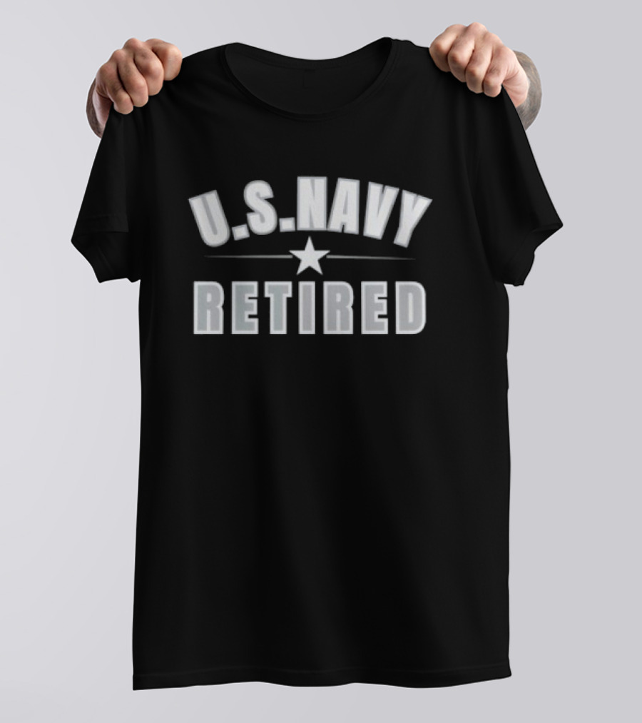 U.S. Navy Retired Star Emblem Veteran Pride T-Shirt
