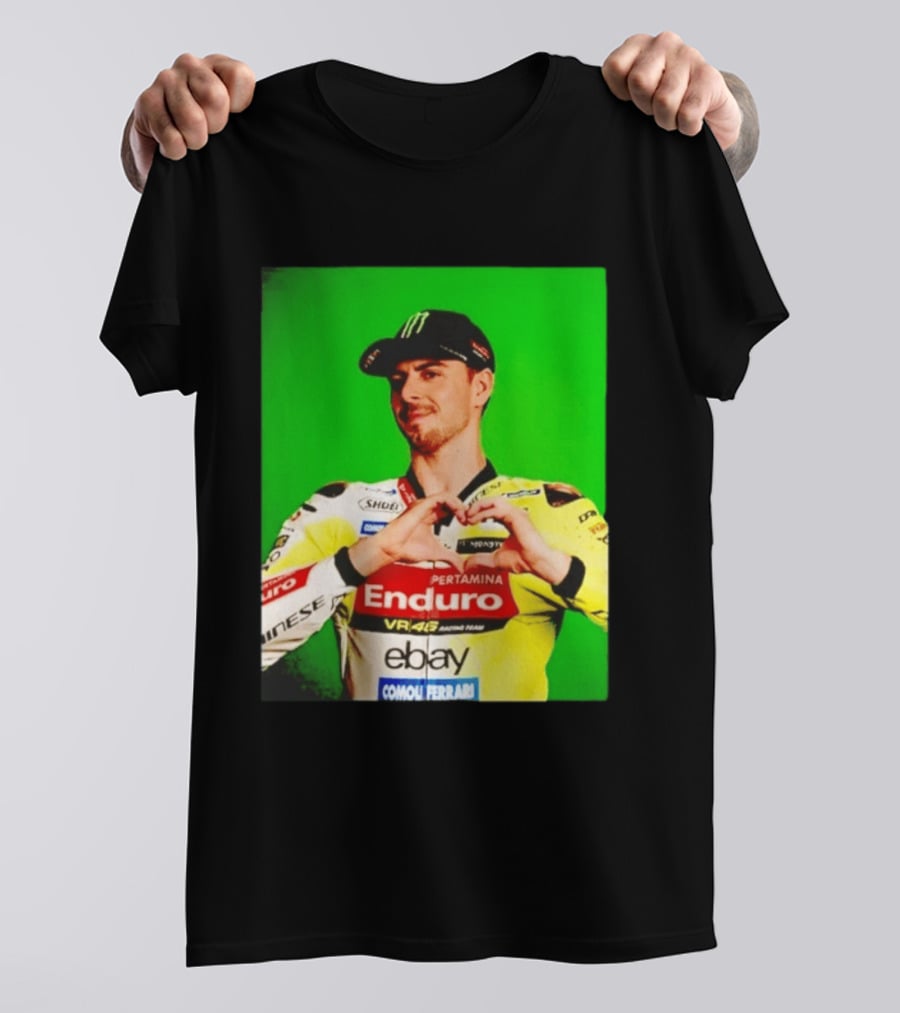 Valentino Rossi Motogp Legend Heart Sign VR46 Enduro Racing Yellow T-Shirt