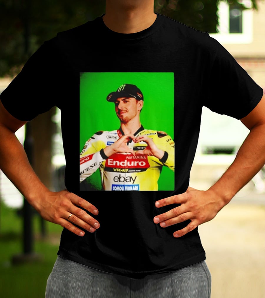 Valentino Rossi Motogp Legend Heart Sign VR46 Enduro Racing Yellow T-Shirt