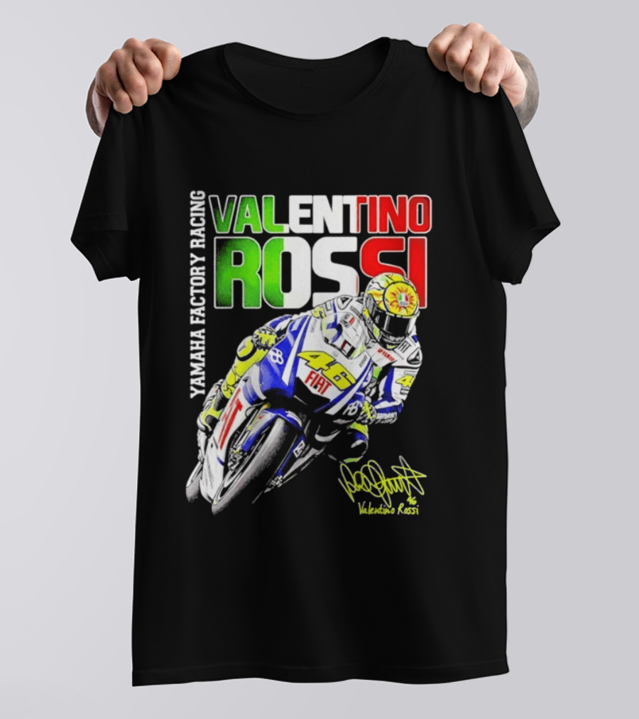 Valentino Rossi Yamaha Factory Racing Motogp Fiat Racing T-Shirt