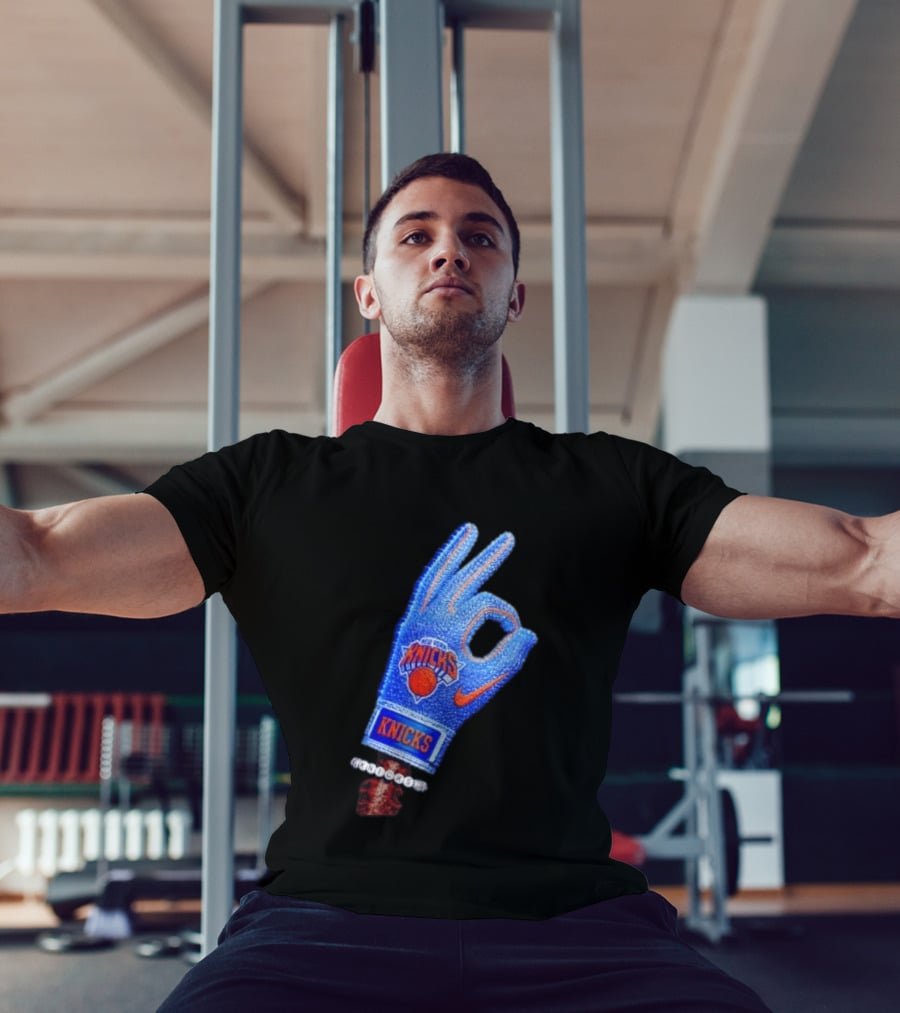 Drake Iceman New York Knicks Hand Glove Basketball T-Shirt