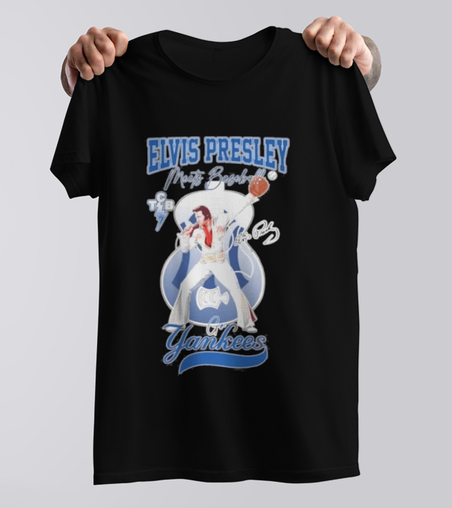 Elvis Presley Meets Yankees Legends T-Shirt
