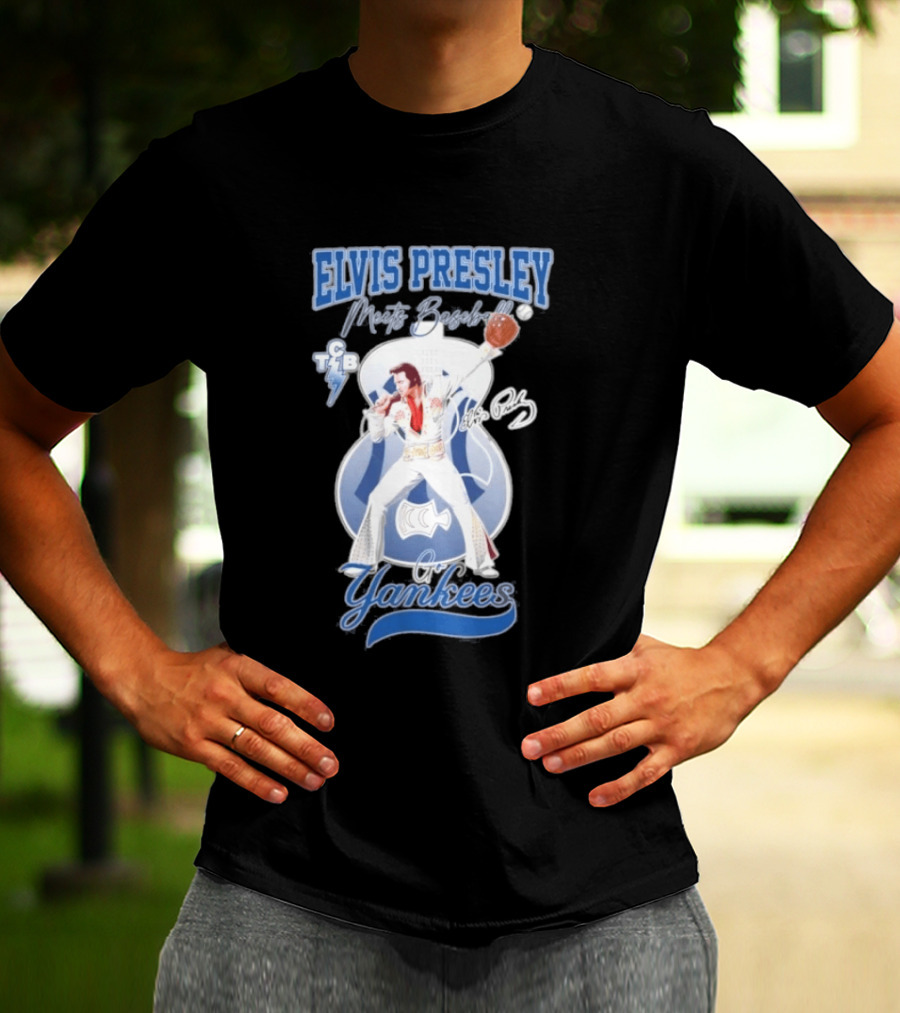 Elvis Presley Meets Yankees Legends T-Shirt