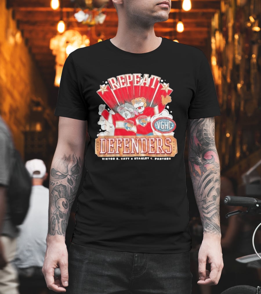 Repeat Defenders Hard Work Viktor E Ratt Stanley C Panther VGHC T-Shirt
