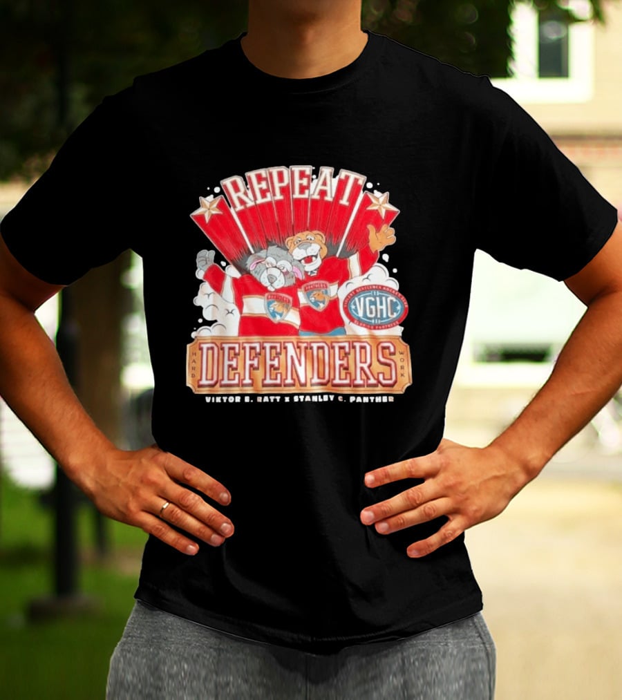 Repeat Defenders Hard Work Viktor E Ratt Stanley C Panther VGHC T-Shirt
