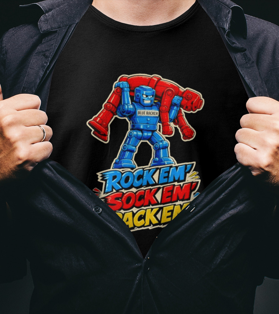 The Spiral Lucas DaSilva Blue Racker Rock Em' Sock Em' Rack Em T-Shirt