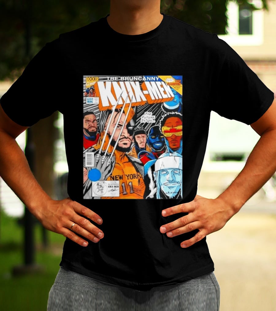 Jalen Brunson New York Bruncanny Knix Men Comic Knicks T-Shirt