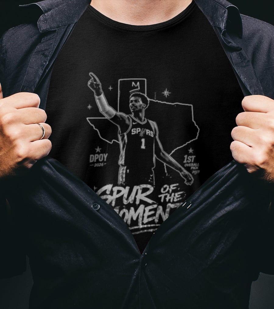 Victor Wembanyama San Antonio Spurs Spur Of The Moment DPOY 2026 T-Shirt