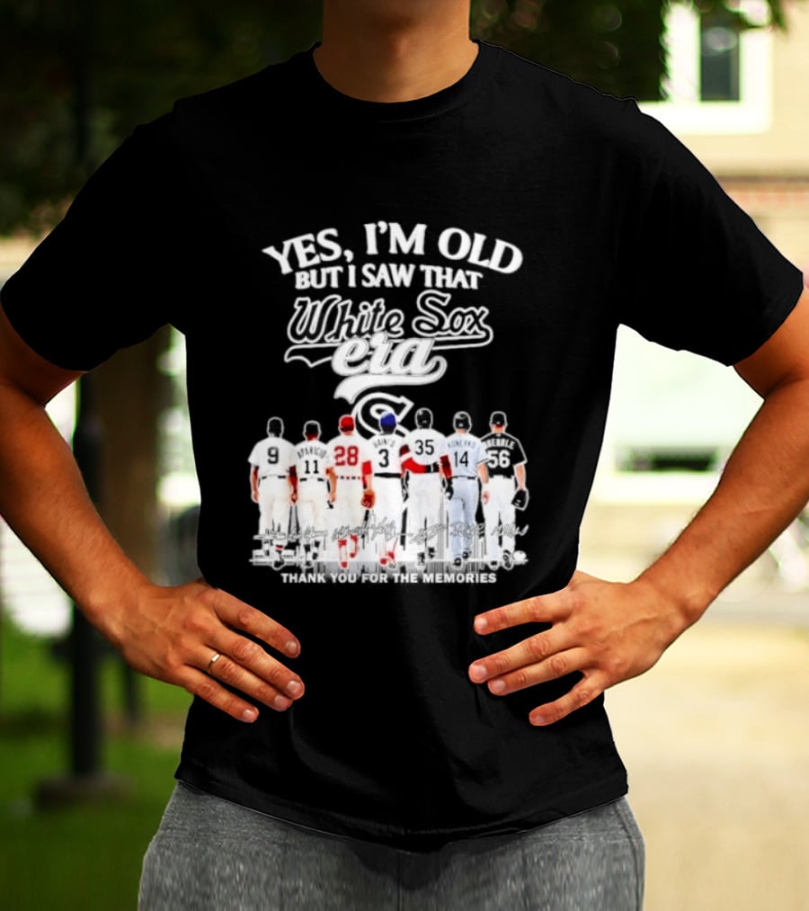 Yes I'm Old But I Saw That White Sox Era Players Skyline T-Shirt