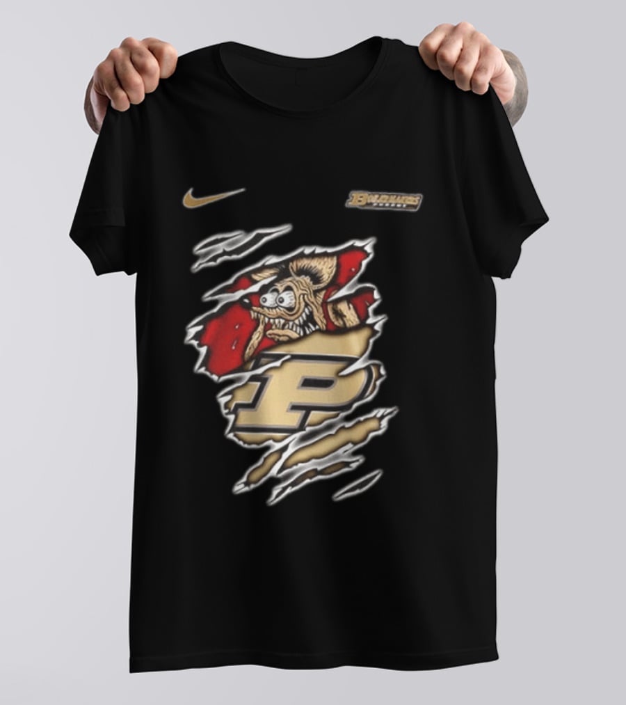 Nike Purdue Boilermakers Rat Fink Graphic NCAA Built To Not Bow T-Shirt