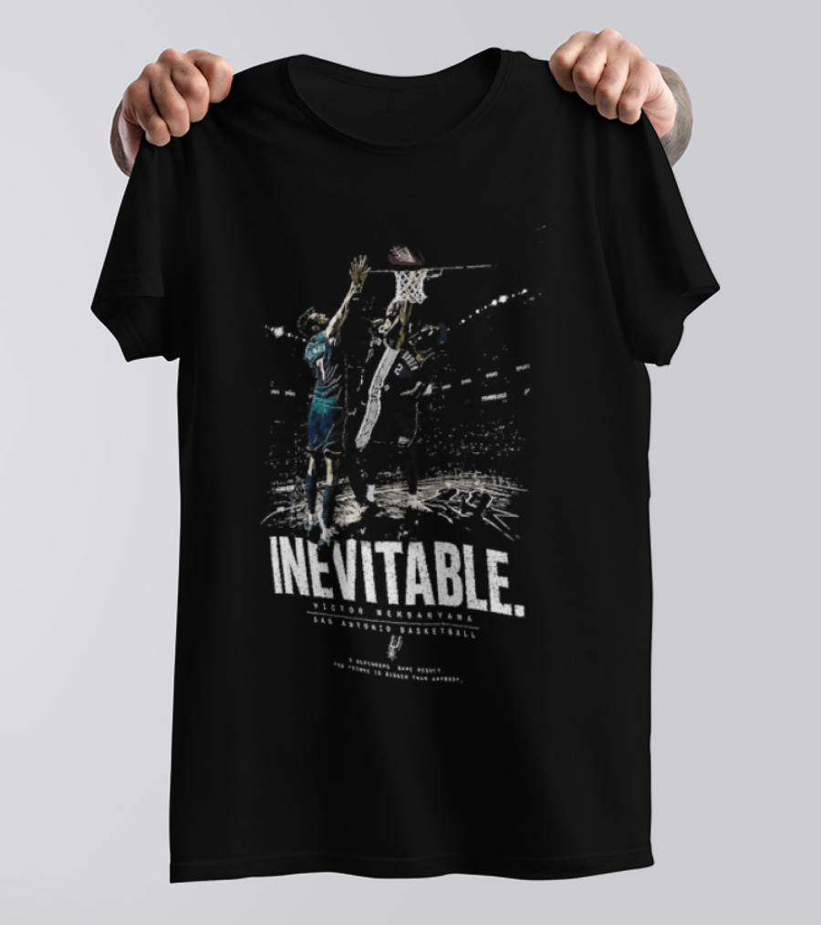 Inevitable Victor Wembanyama San Antonio Spurs Basketball Triumph Three Different Same Result T-Shirt