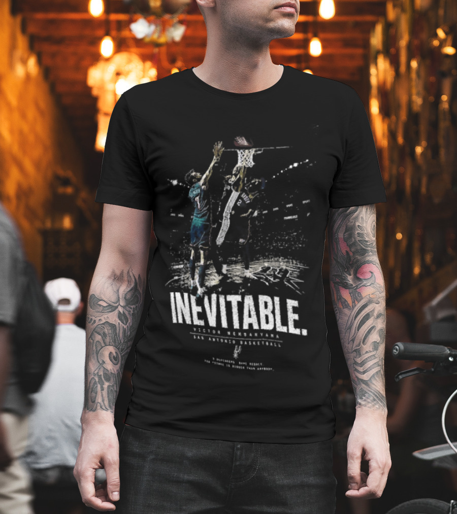 Inevitable Victor Wembanyama San Antonio Spurs Basketball Triumph Three Different Same Result T-Shirt