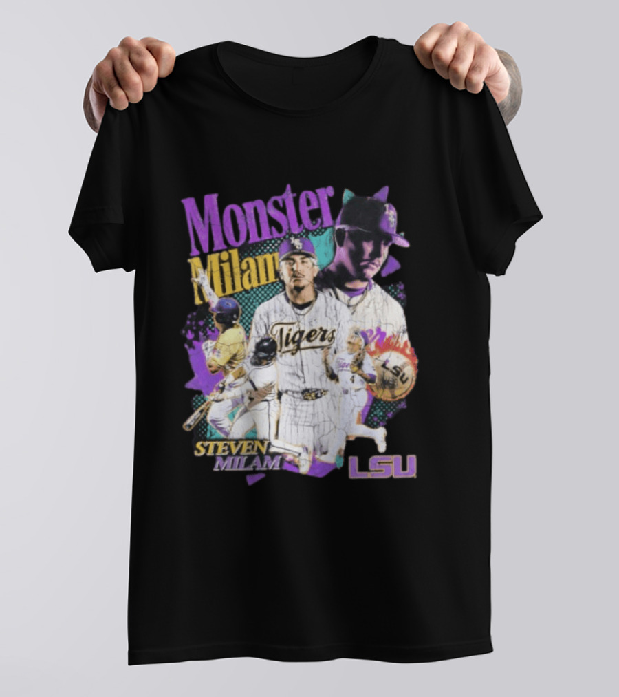 Monster Milam LSU Tigers Steven Milam Baseball T-Shirt