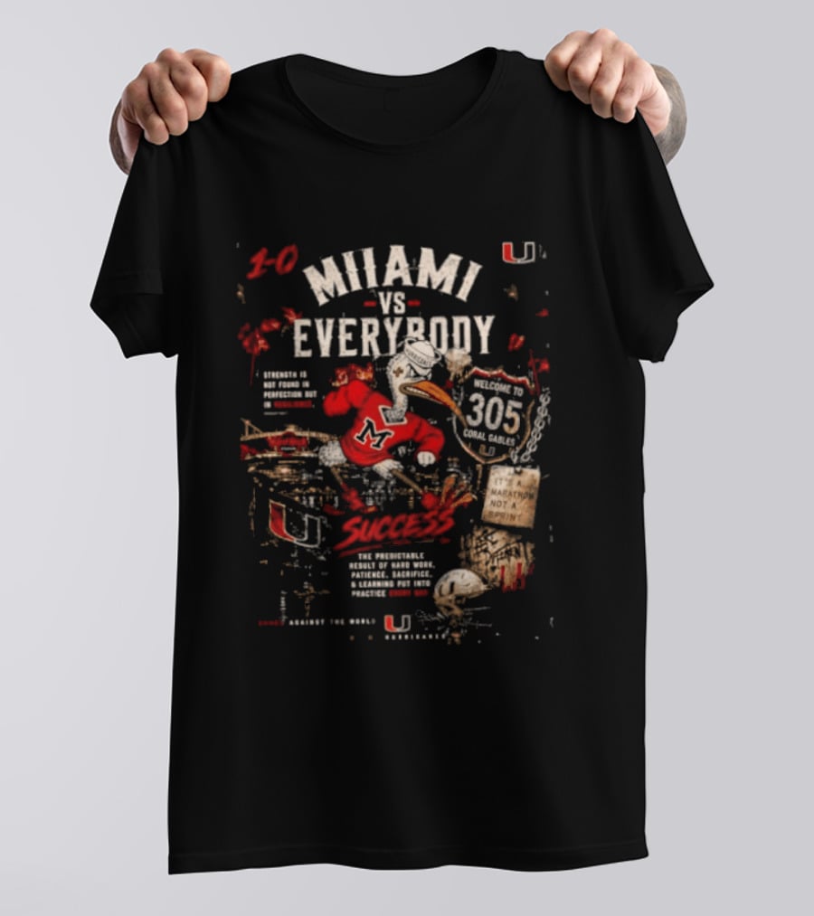 Miami Hurricanes 30 Vs Everybody 305 Swoosh Sebastian The Ibis Not A T-Shirt