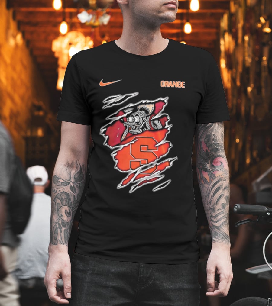 Nike Syracuse Orange S Logo Rat Fink Built To Not Bow T-Shirt