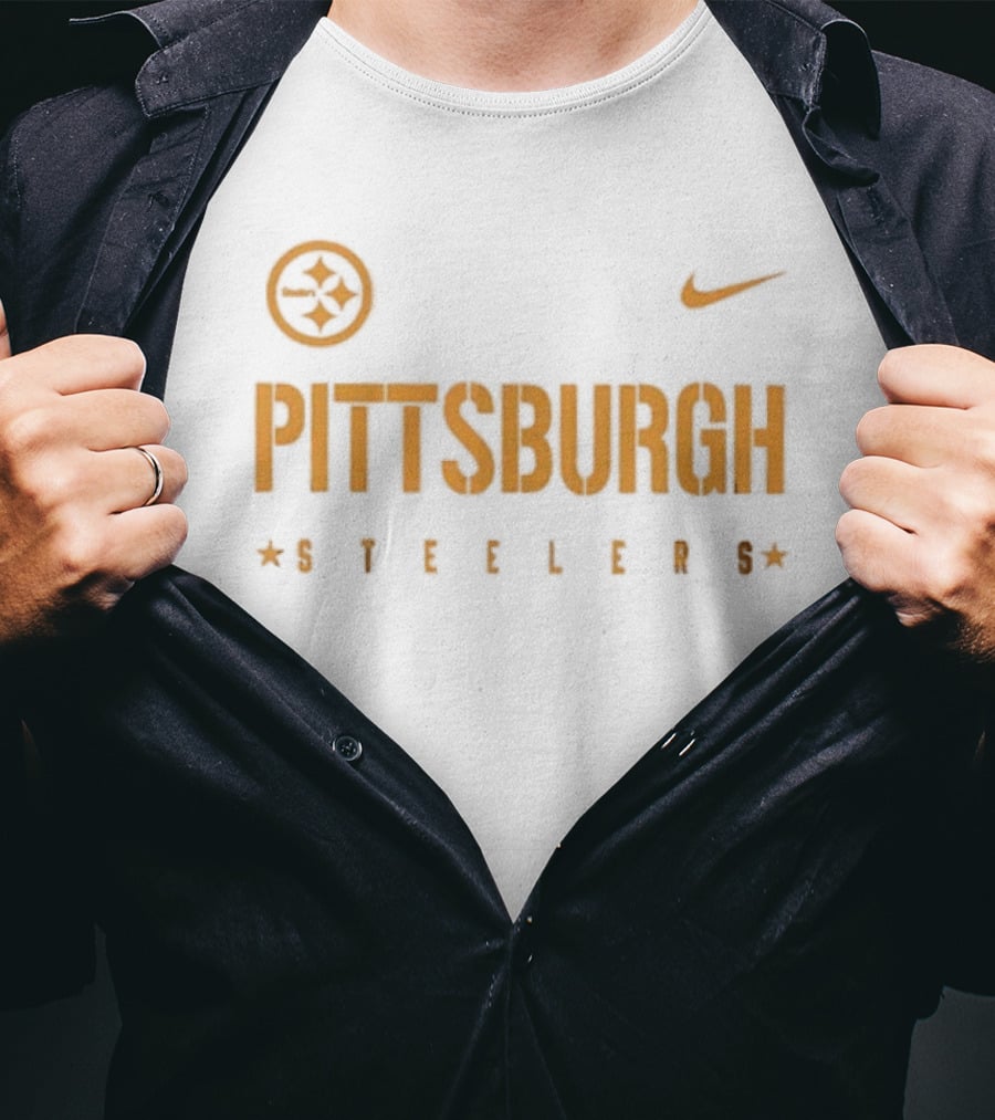 Pittsburgh Steelers Nike Dragon Ball Z Goku Collaboration Two Sided T-Shirt