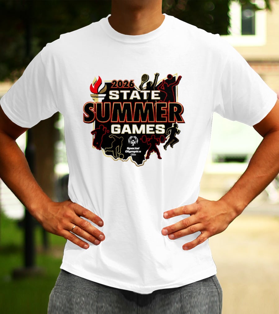 2026 State Summer Games Athletic Silhouettes And Torch T-Shirt