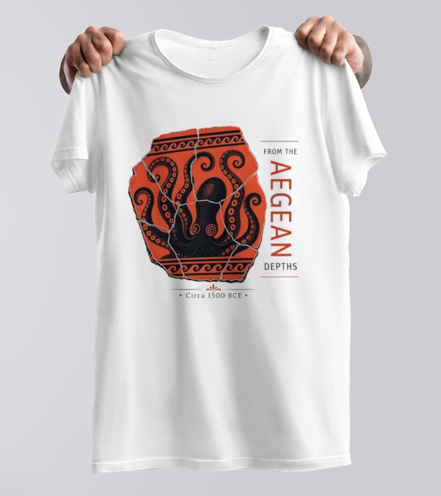 Ancient Aegean Octopus From The Aegean Depths Circa 1500 BCE T-Shirt