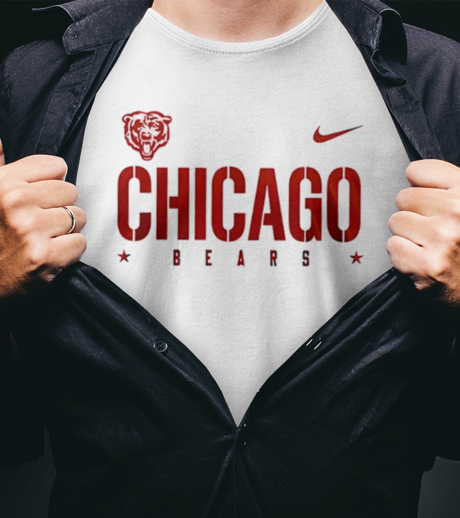 Chicago Bears Nike Heart Design U.S. Coast Guard Semper Paratus Always Ready 1790 T-Shirt