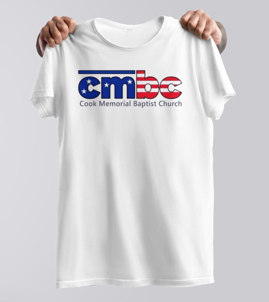 CMBC Cook Memorial Baptist Church Stars And Stripes US Flag T-Shirt