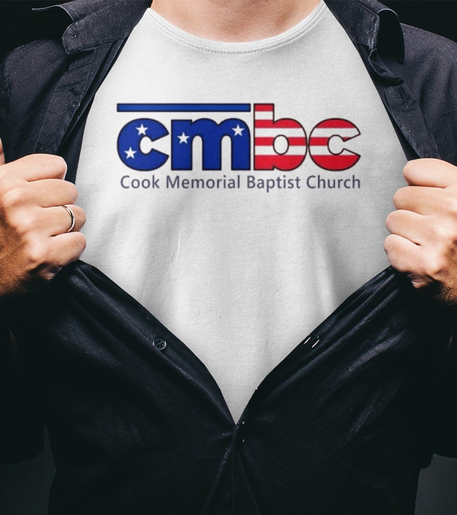 CMBC Cook Memorial Baptist Church Stars And Stripes US Flag T-Shirt