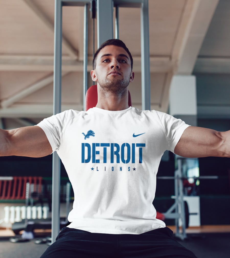 Detroit Lions Nike Collaboration With Star Accents T-Shirt