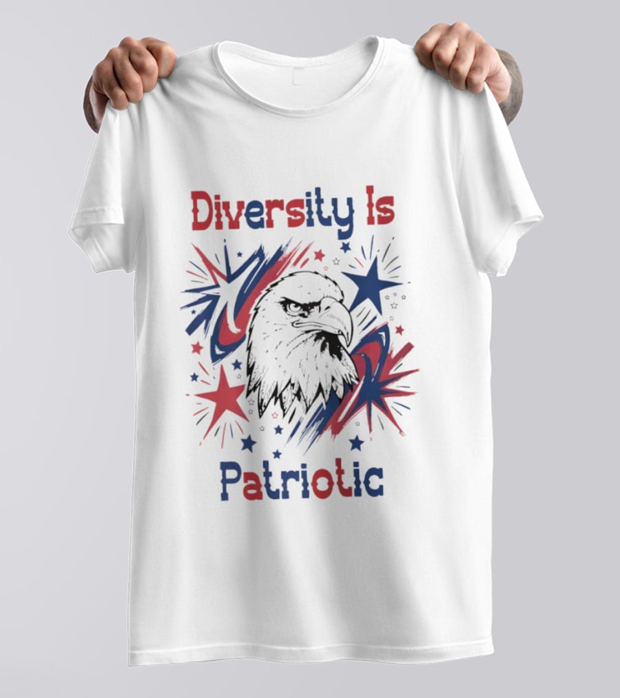 Diversity Is Patriotic Eagle Stars Fourth Of July T-Shirt
