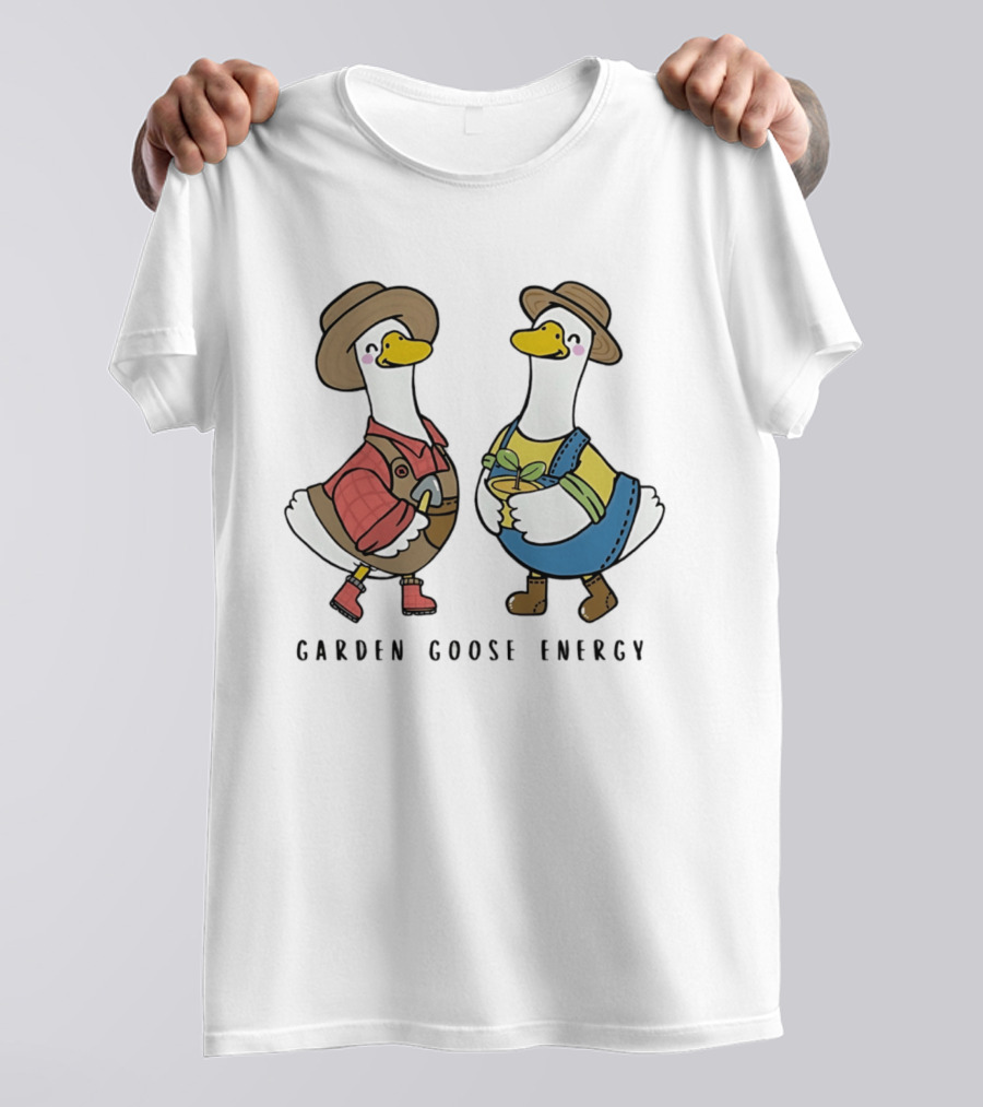 Garden Goose Energy Funny Gardening Goose Duo T-Shirt