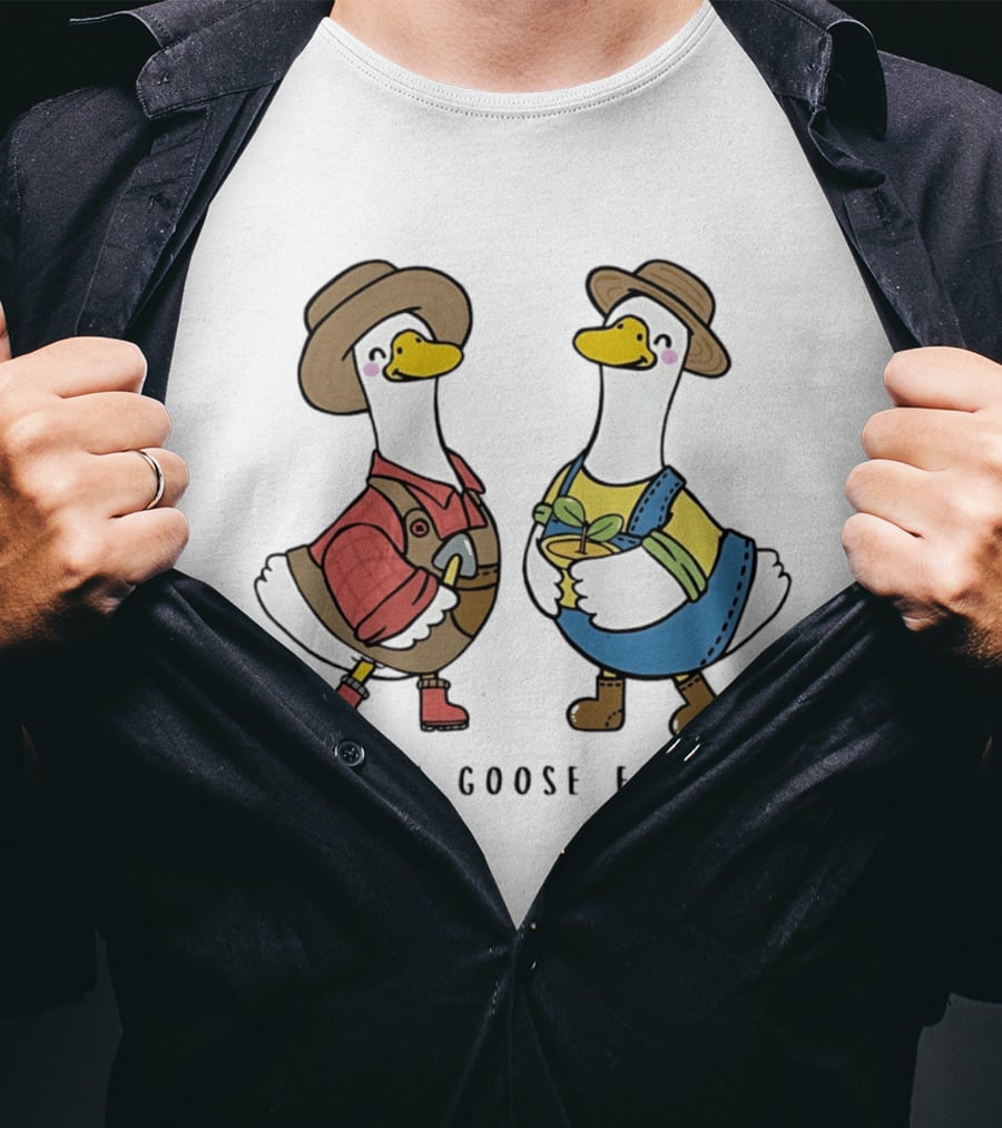 Garden Goose Energy Funny Gardening Goose Duo T-Shirt