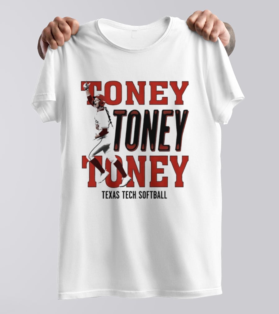 Toney Texas Tech Softball Player Victory Pose T-Shirt
