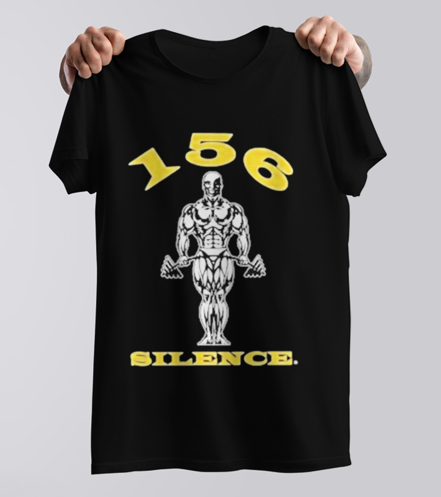 156 Silence Bodybuilder Icon Fitness Motivation T-Shirt
