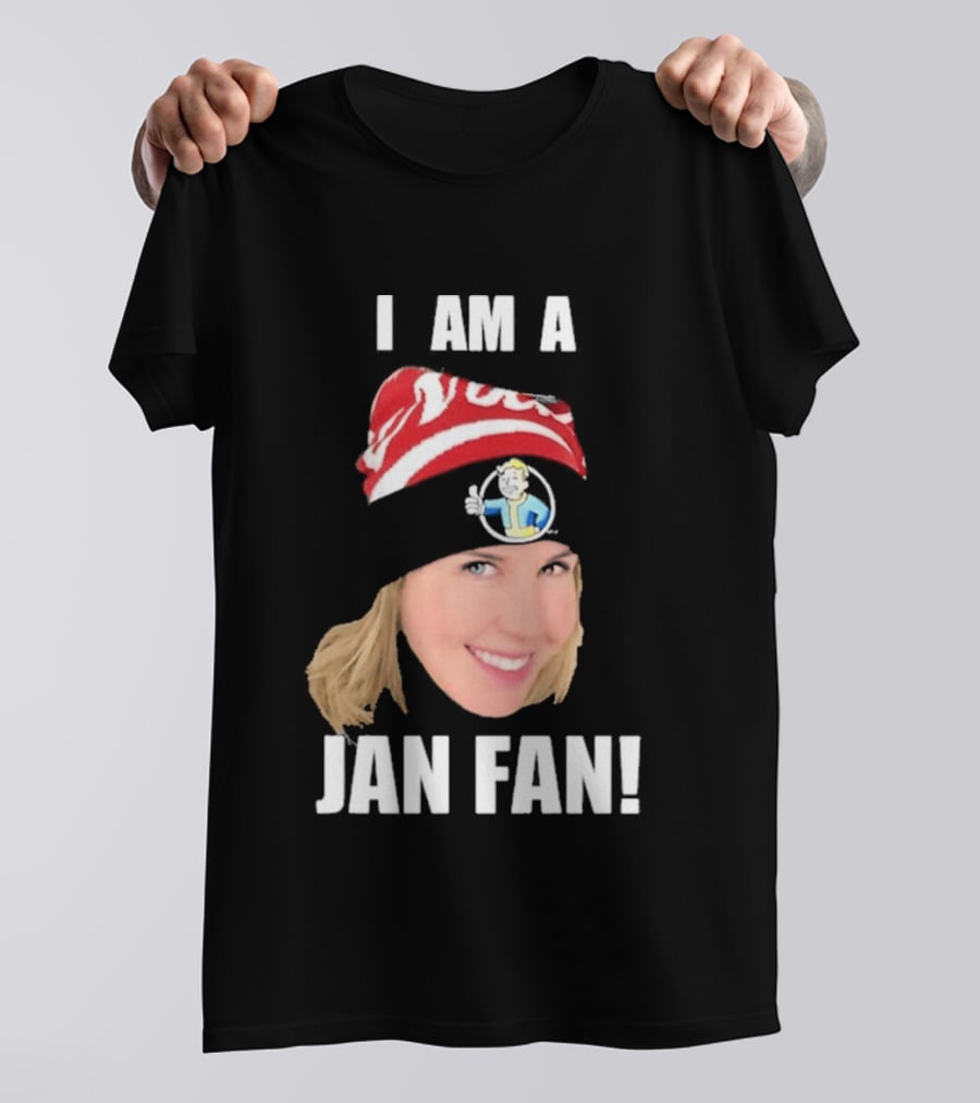 I Am A Jan Fan Face With Red Hat And Iconic Game T-Shirt