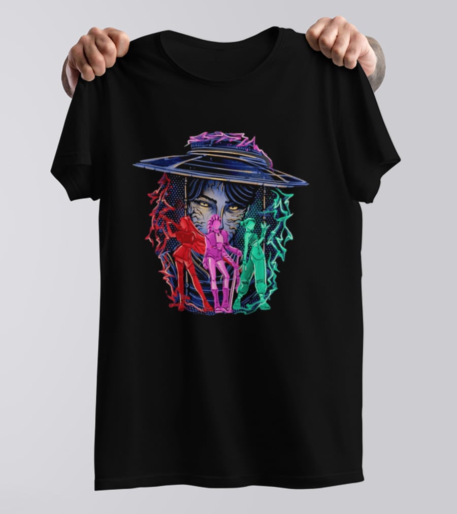 Original Hunt In Kpop Demon Huntrix Neon Warrior Trio T-Shirt