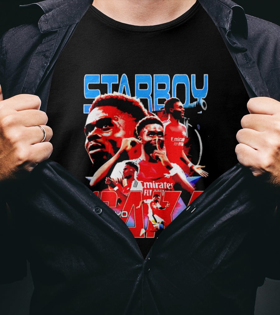 Starboy Bukayo Saka Arsenal Emirates Fly Player T-Shirt