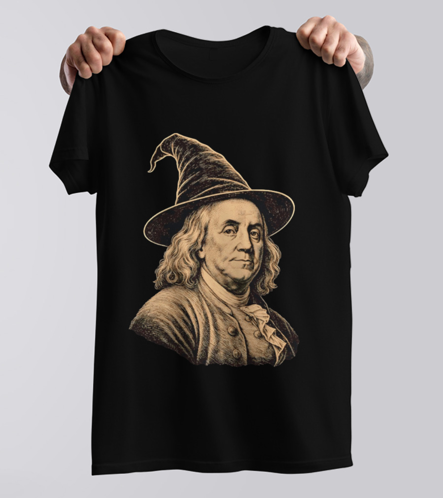 Wizard Benjamin Franklin Witch Hat T-Shirt