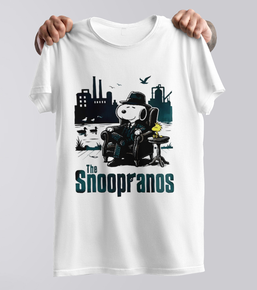 The Snoopranos Peanuts Snoopy Woodstock Mafia Scene T-Shirt