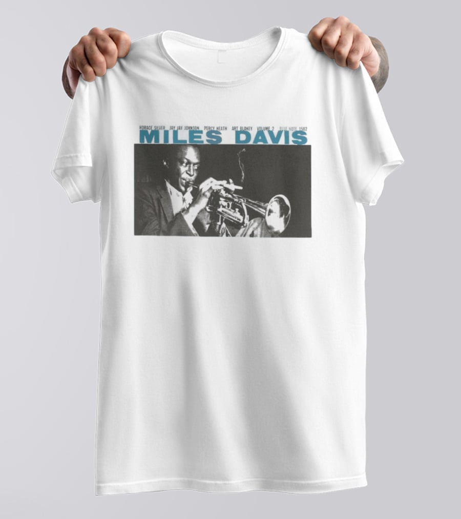 Miles Davis Volume 2 Jazz Horace Silver JJ Johnson Black And White Album Cover T-Shirt