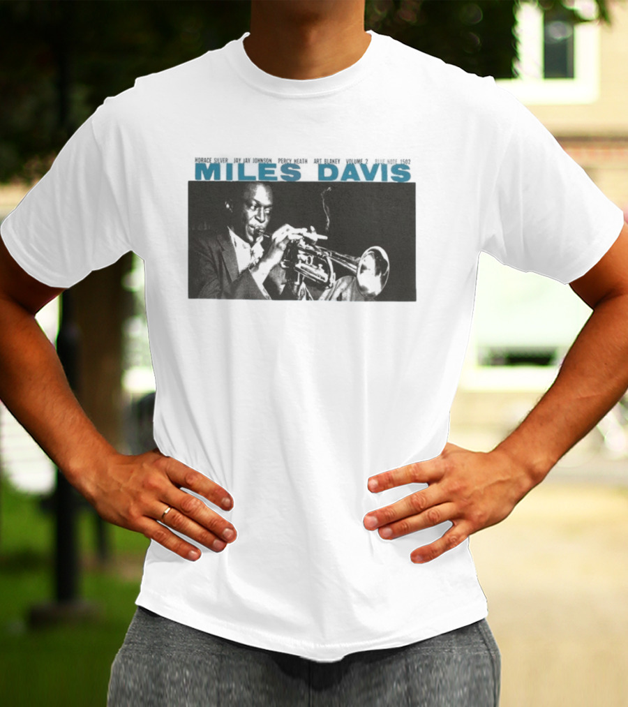 Miles Davis Volume 2 Jazz Horace Silver JJ Johnson Black And White Album Cover T-Shirt