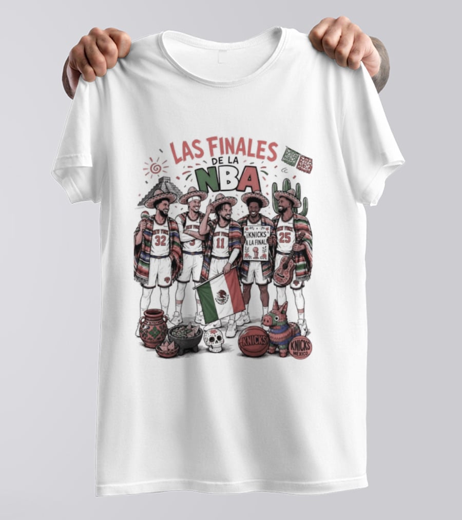 Las Finales De La NBA New York Knicks Mexico Heritage Celebration T-Shirt