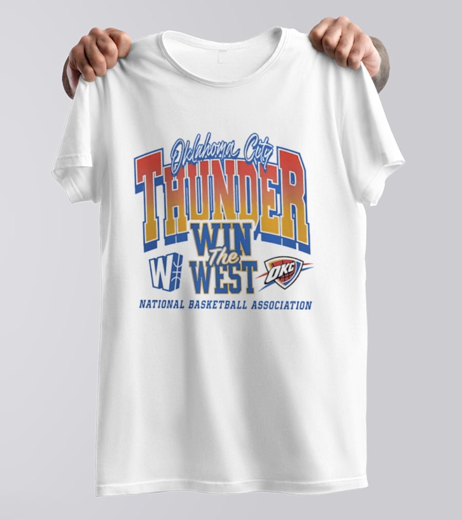 Oklahoma City Thunder Win The West NBA Basketball National Basketball Association OKC T-Shirt
