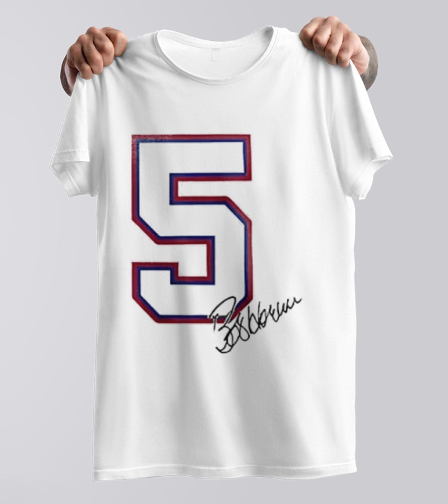 Atlanta Braves Bob Horner Number 5 Signature T-Shirt