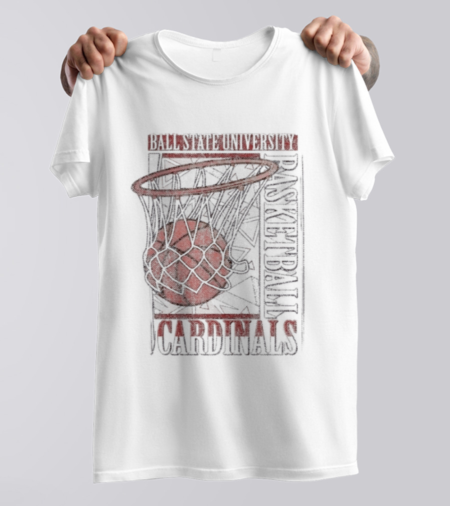 Ball State University Basketball Cardinals Hoops Team Spirit T-Shirt