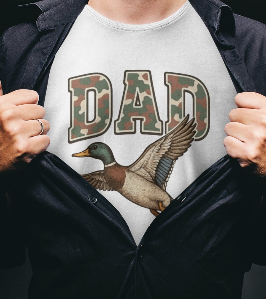 Dad Camo Duck Hunter T-Shirt