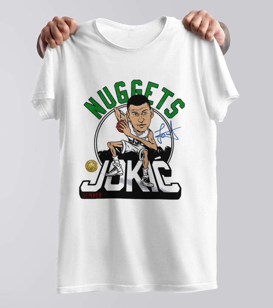 Nuggets Denver Jokic Basketball Caricature T-Shirt
